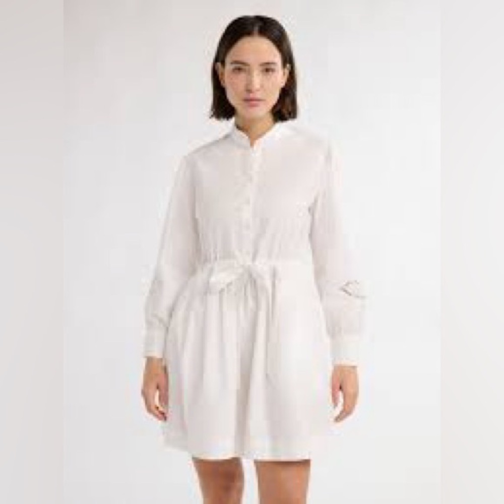 Free‎ Assembly Mini Dress Women’s Size XL White Ruffle Neck NWT